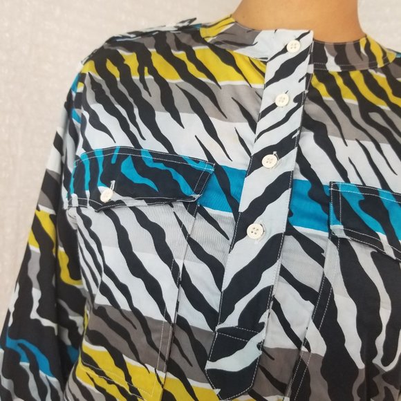 1990s Escada Cotton Zebra Top - Picture 5 of 12